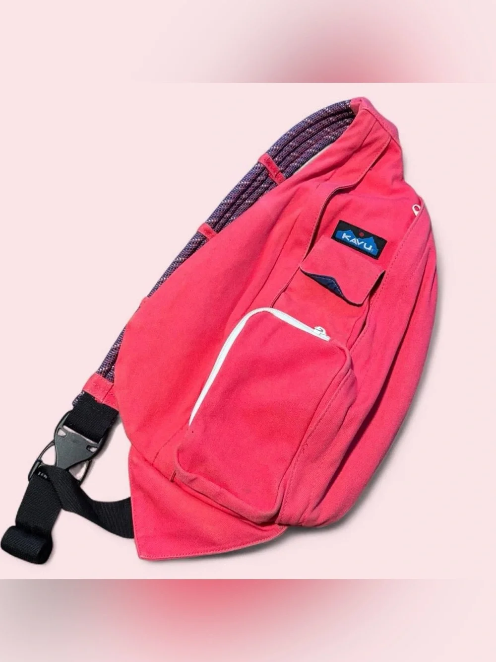 Kavu Hot Pink Sling Rope Single Strap Crossbody Backpack